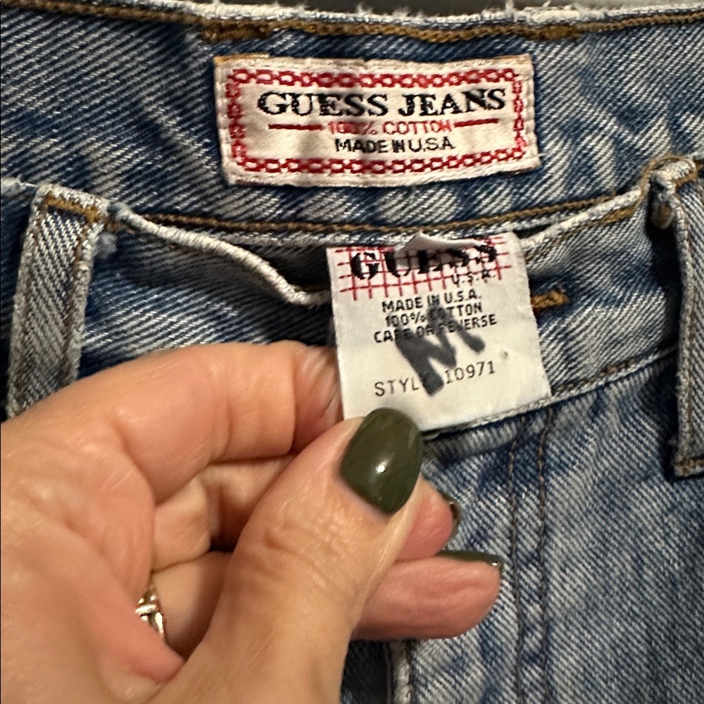 Vintage Guess Light Blue Jean Shorts - Picture 3 of 7